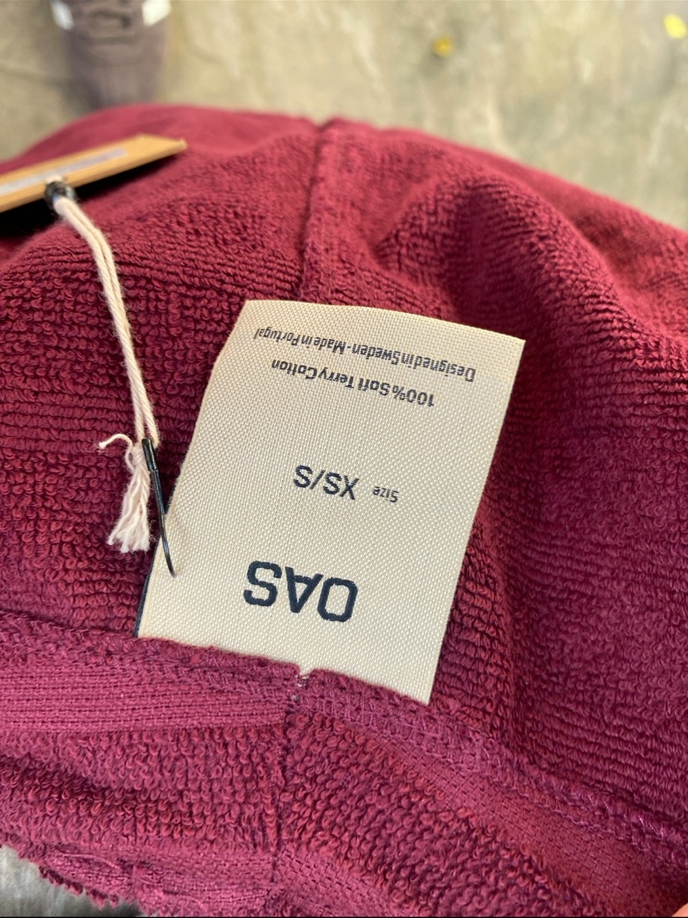 OAS Burgundy Cove Mini Wrap Skirt with Geometric Texture size XS/S NWT - Picture 10 of 10